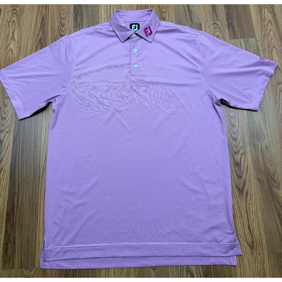 FootJoy Other - FootJoy Polo Mens Large Performance Golf Stretch Pink Embroidered Logo